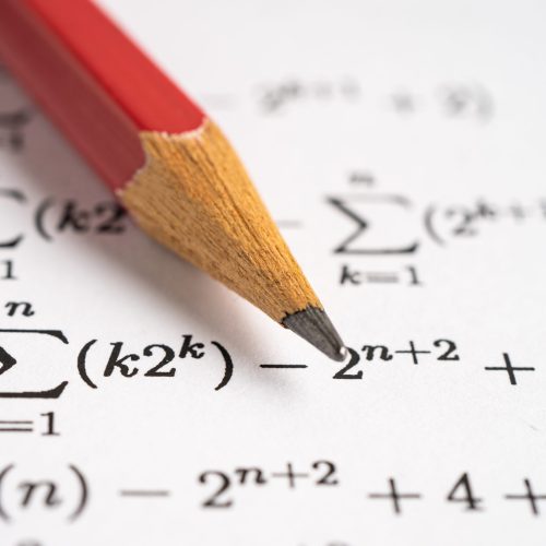 Pencil,On,Mathematic,Formula,Exercise,Test,Paper,In,Education,School.